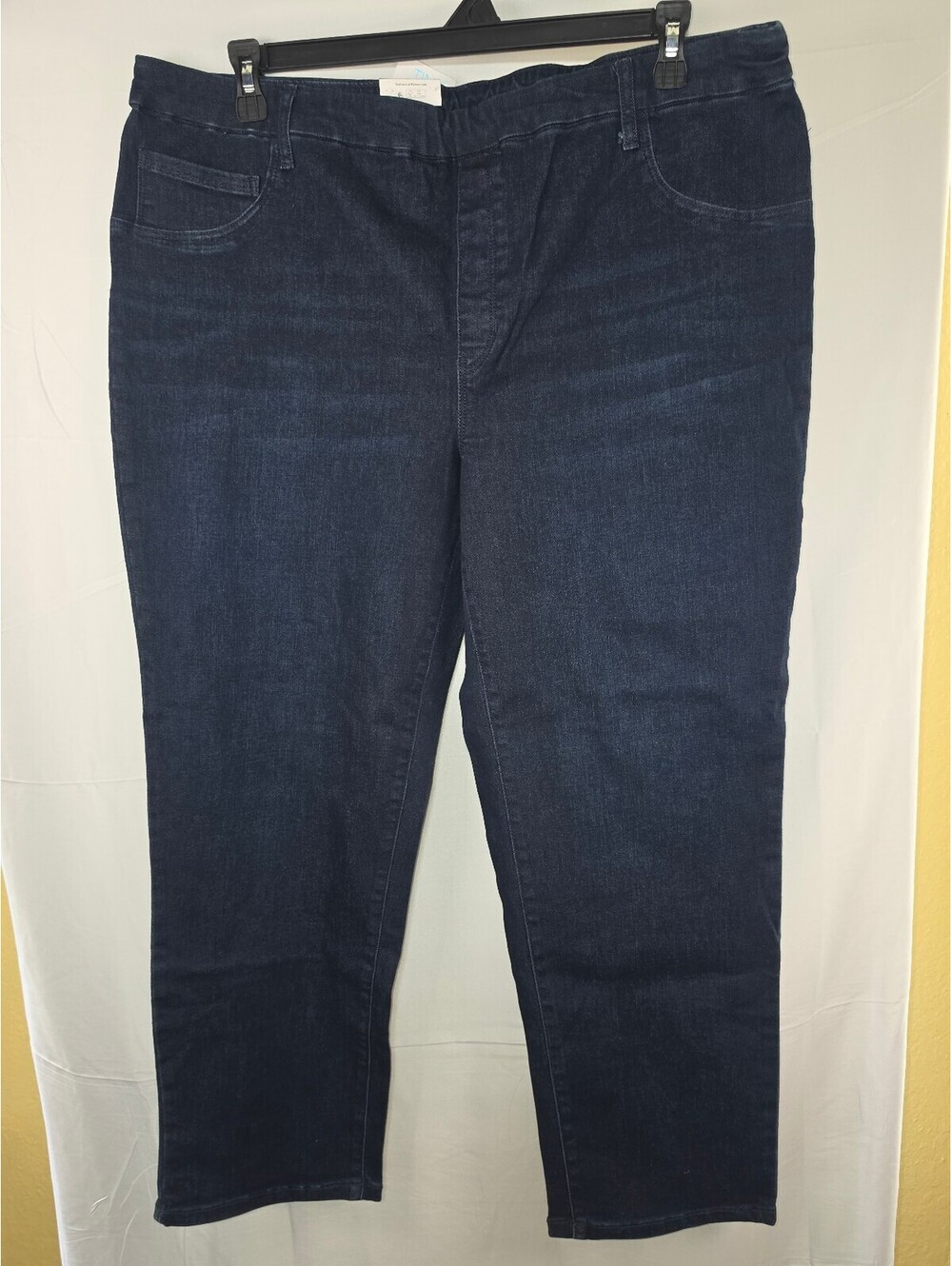 Time and Tru Women's XXXL 22 High Rise Straight Leg Jeans Dark Wash NWT